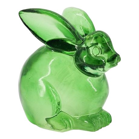 Small Green Lucite/Acrylic Bunny Rabbit Figurine