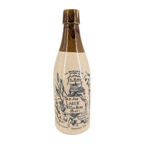 Antique Stoneware Moerlein Gerst Brewing Co. "Old Jug Lagger" Nashville, TN