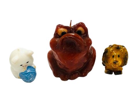 Vtg Kitschy Candle Animals