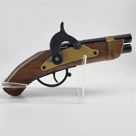 Vintage Musket Style Toy Cap Gun Double Barrel
