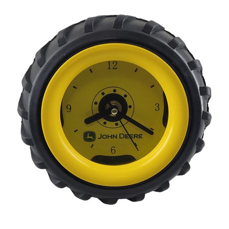 John Deere Rubber Tractor Tire Wall / Desk Clock