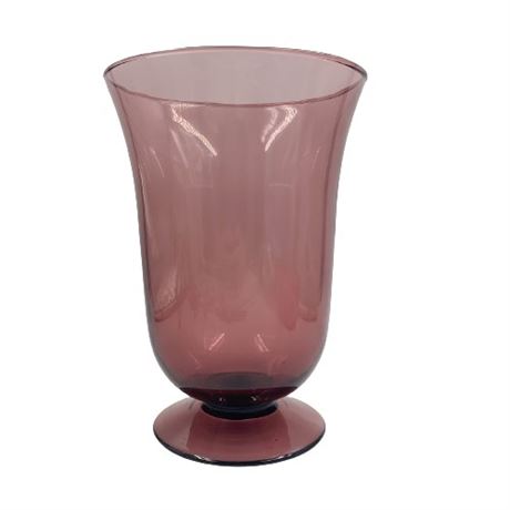Clear Purple Glass Decorative Vase