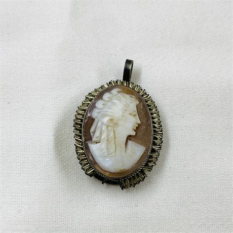 4.2g Vintage Sterling Cameo Pendant