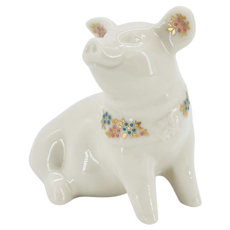 Vintage 1992 Lenox China Jewels Pig Figurine