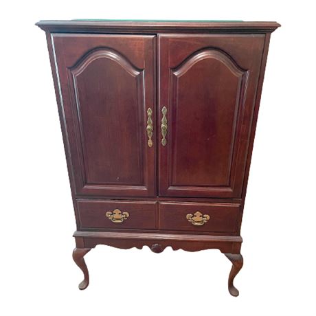 Cherry Queen Anne Style Media Armoire