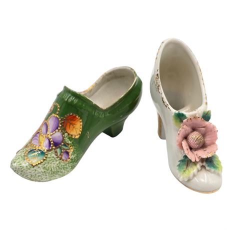 Set of two VTG Porcelain Shoes