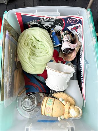 Bin Lot of Assorted Decor & Collectibles #1