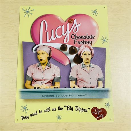 New Retro 12.5x16” I Love Lucy Metal Sign