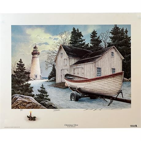 Lithographic Print of the Painting "Christmas Glow" by Artist Ben Richmond