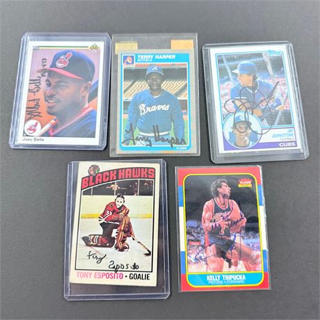4 Signed Sports Cards