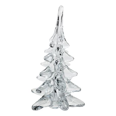 Two's Company 10" Clear Glass Christmas Tree