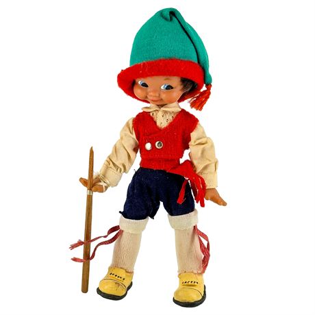 Handmade Vintage European Hiking Boy Doll