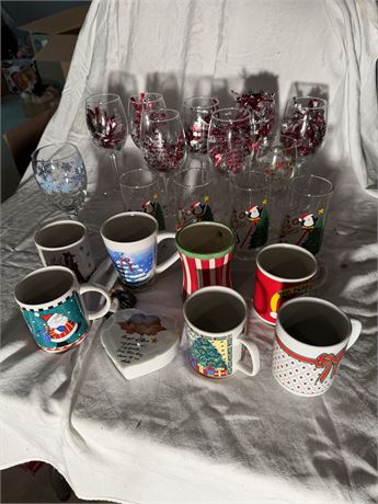 Christmas Mugs & Wine Glasses