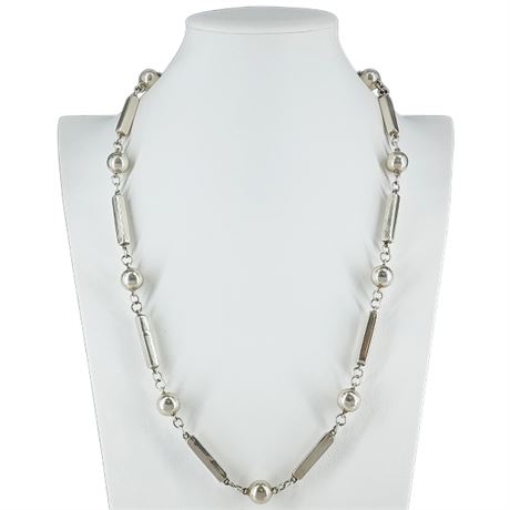 Signed Vintage TAXCO Mexico Sterling Silver Necklace