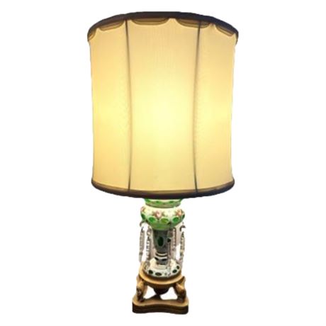 Bohemian Czech Lamp One of Two