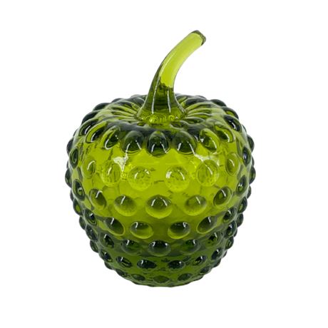 Fenton Green Hobnail Apple