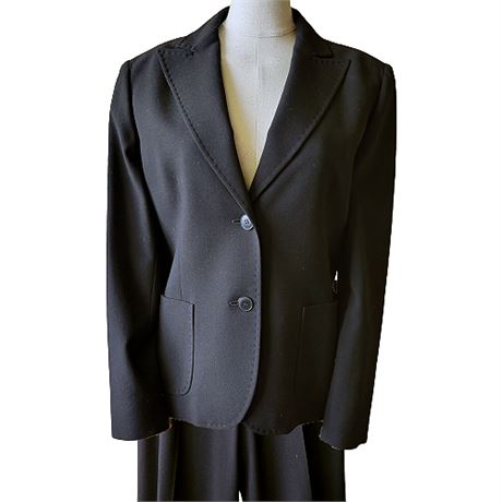 Cinzia Rocca Black Wool Blend Suit