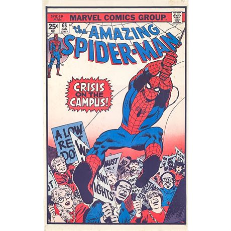 Vintage Poster Print of Marvel's Spider-Man Comic Book Cover