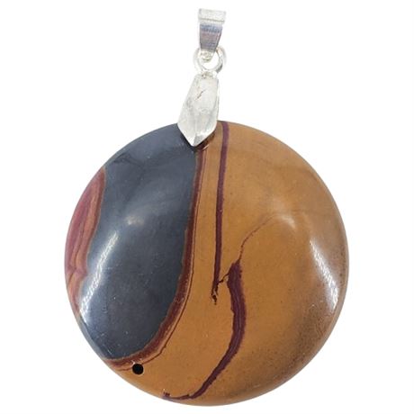 Large Picture Jasper Stone Pendant