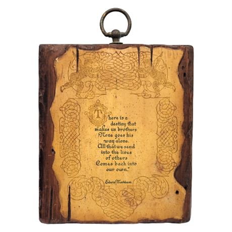 Edwin Markham Quote Wall Plaque