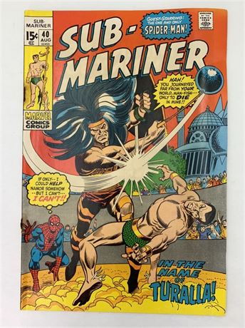 15 cent No 40 1971 Sub-Mariner Marvel Comic Book