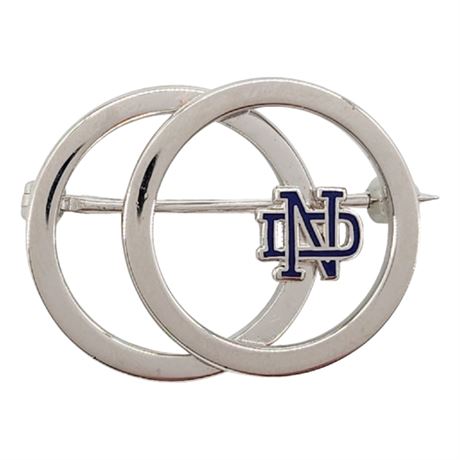 Vintage Silver Tone NOTRE DAME Brooch