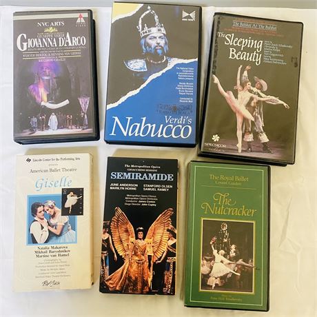 Vintage Ballet + Opera VHS Tapes