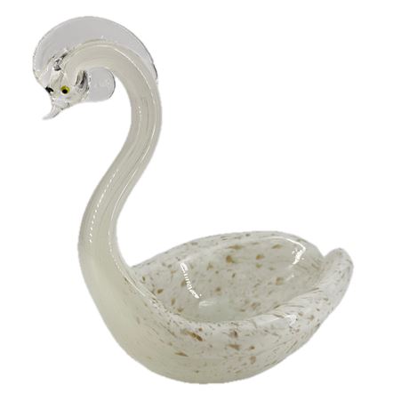 Vintage Murano Art Glass Swan Dish