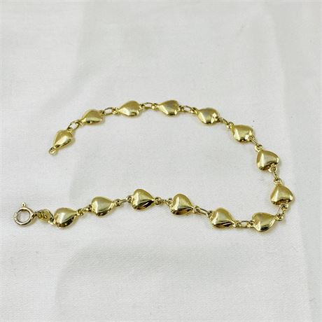 4.2g Sterling Heart Bracelet