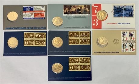 7 1970s American Revolution Bicentennial Commemorative Medals