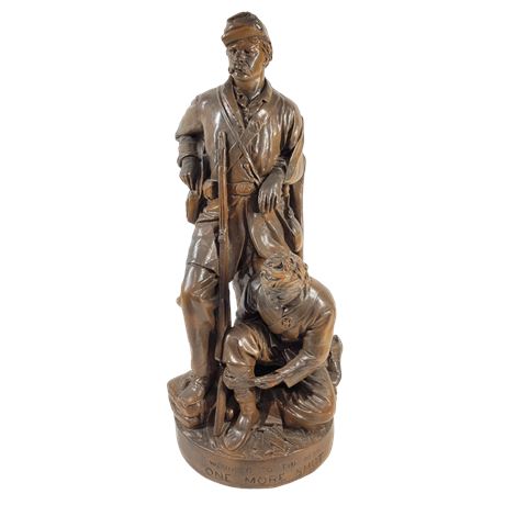 John Rogers "Wounded To The Rear" One More Shot Plaster Sculpture