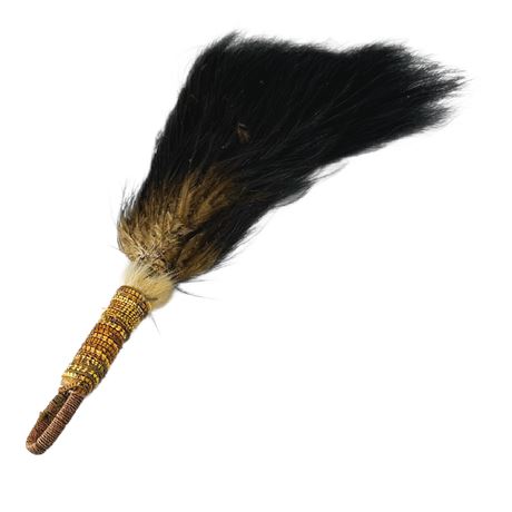 Vintage African Ostrich Feather Fly Whisk