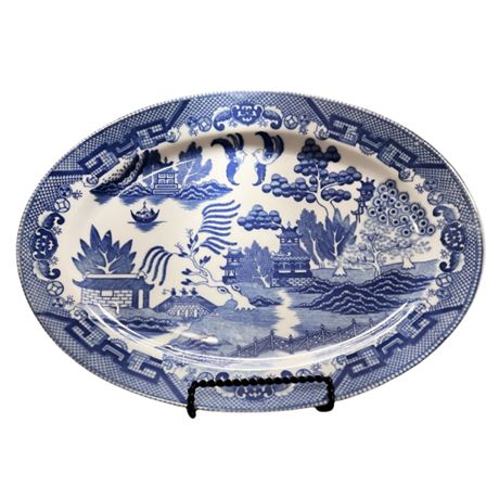 Blue Willow Oval Serving Dish