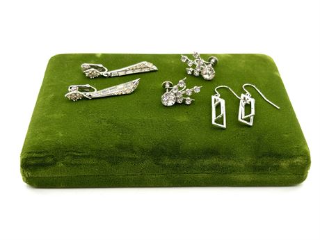 Rhinestone Clips & Peirced Earrings