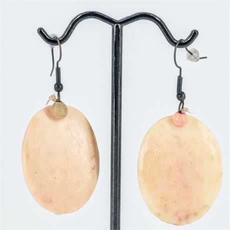 Natural Shell Oval Dangle Earrings