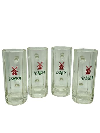 Four Heineken Glass Mugs