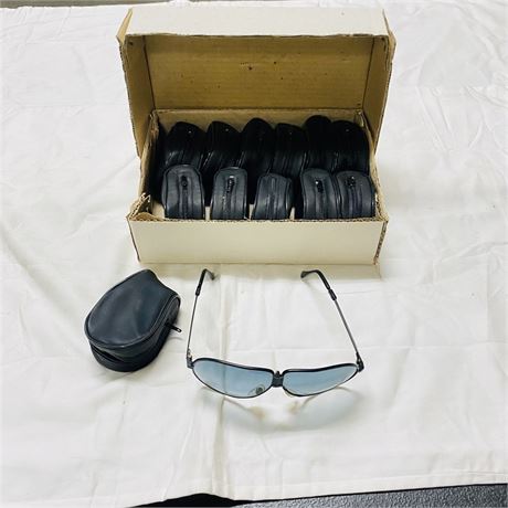 12 NOS Folding Aviator Sunglasses