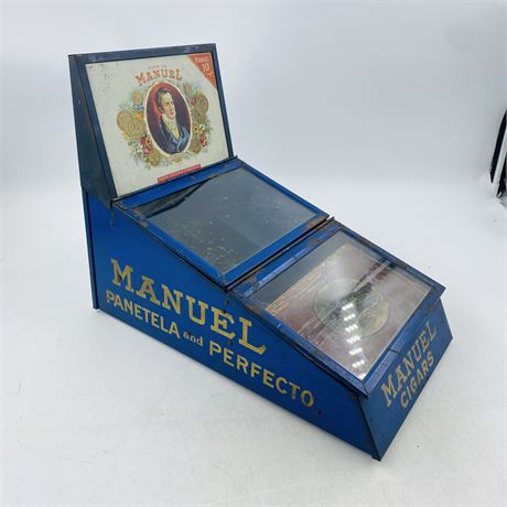 1920’s Manuel Cigar Store Display Case Humidor