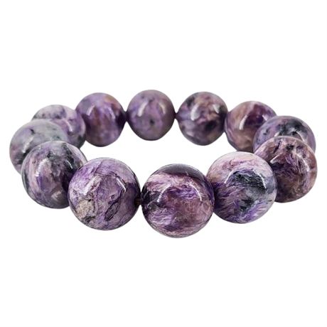 Artisan Made Charoite Gemstone Beaded Bracelet