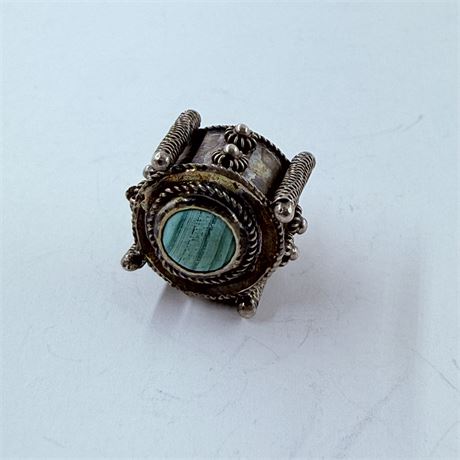 6.2g Navajo Sterling Drum Pendant / Charm