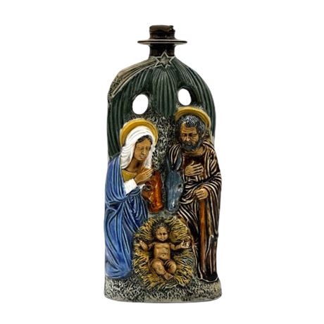 Collectible Mary, Joseph & Jesus Wine Bottle