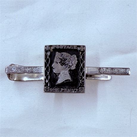 15.5g Vtg Fenwick & Sailors Sterling One Penny Stamp Money Clip