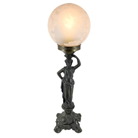 Reproduction Art Deco Figural Table Lamp