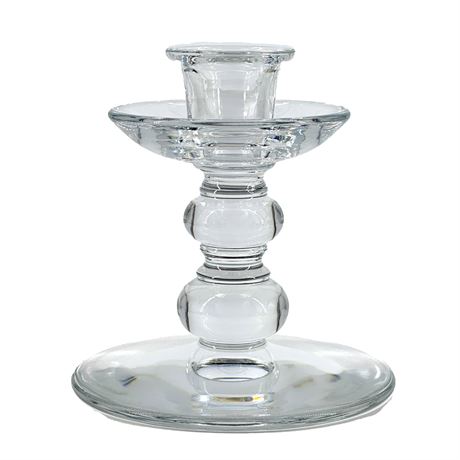 Vintage Val Saint Lambert Crystal Candlestick
