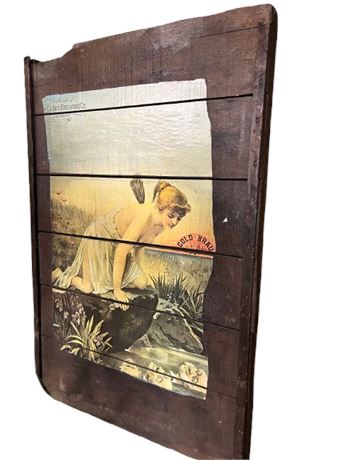 Wooden hand painted advertising board