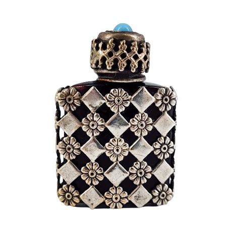 Miniature Ornate French Perfume Bottle