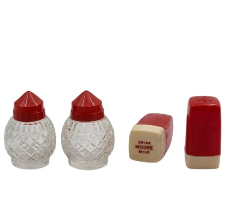 VTG MCM Salt & Pepper Shakers - Advertising