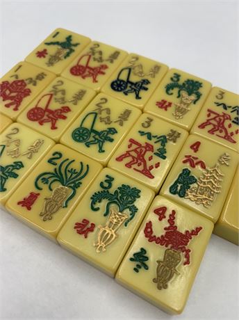 16 Fab Butterscotch Bakelite Mahjong Game Tiles