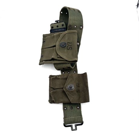 WWII US Army VIETNAM WAR M1956 Olive Ammo Belt