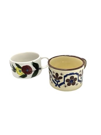 MCM Stoneware Soup Mugs
